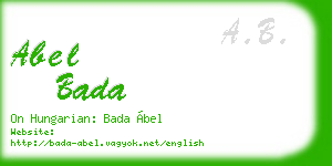 abel bada business card