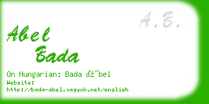 abel bada business card